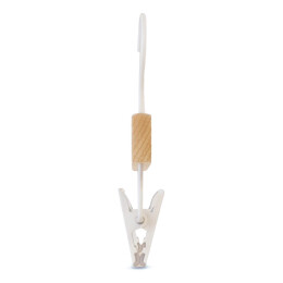 RAW BEECH Hosenbügel braun, Haken weiß, L36cm, HPC36_RAW