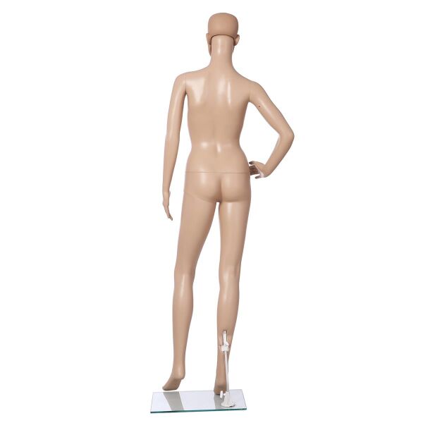 BASIC Damenfigur JESS hautfarbig mit Gesicht F1X inkl. Glasbodenplatte mit Wadendorn