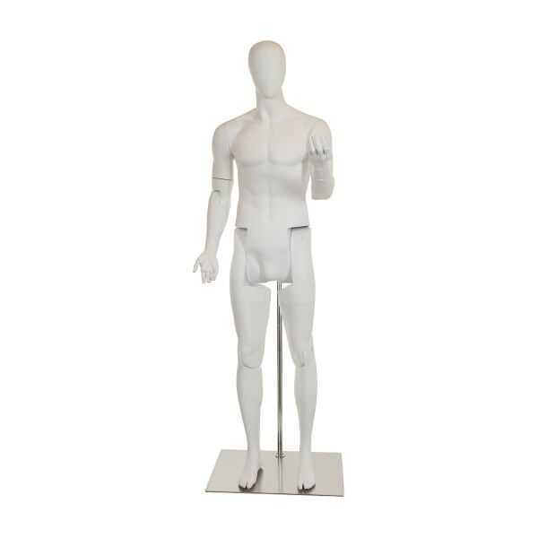 MUSEUM bewegliche Herrenfigur YM41, abstrakt weiss inkl. Standfuß ( nur auf Vorbestellung )