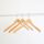 NATURAL LOTUS Kleiderbügel antirutsch, L44cm, Haken vernickelt, HTAS44_NAT_N