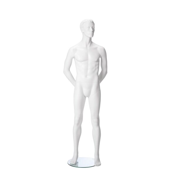 NIK Pos. 3 skulpturierte Herrenfigur inkl. Glasbodenplatte mit Fußdorn