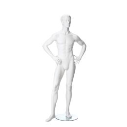 NIK Pos. 4 skulpturierte Herrenfigur inkl. Glasbodenplatte mit Fußdorn