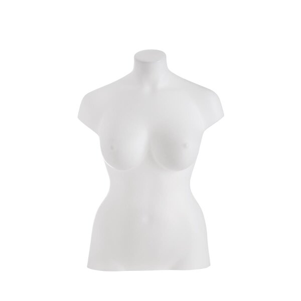 DONNA kurzer Plus-Size Damentorso TW99 weiss (Vorbestellbar mit 4 Wochen Lieferzeit)
