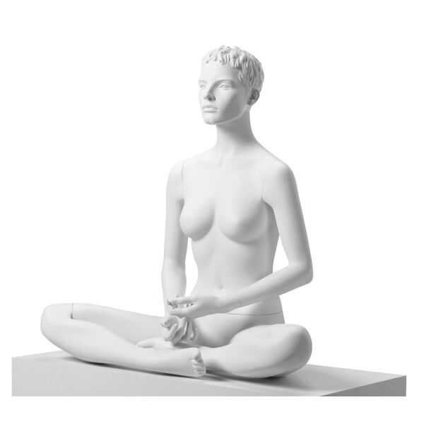 Sportfigur VANESSA, Yoga Pos. 1, skulpt. weiß, 102317