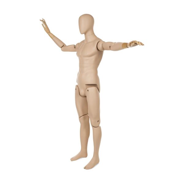 MUSEUM bewegliche Herrenfigur YM55, abstrakt hautfarbig inkl. Standfuß