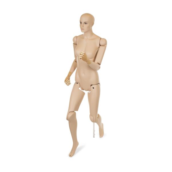 MUSEUM bewegliche Damenfigur YF50, realistisch hautfarbig inkl. Standfuß