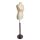 BASIC Damenbüste 40/42, Überzug Beige inkl. Holz-Rundfuß Braun