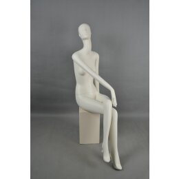 Mannequin MILOS 6, sitting white female semiabstract