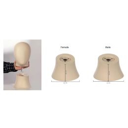 NECKLOCK Herrenkopf mit Hals, selbststehend