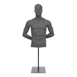 TOP-SPORTS Herrentorso kurz MB53 Graphitgrau inkl. Standfuß