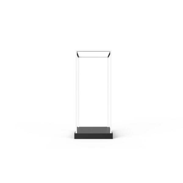Vitrine Cage 6ISA - 70x70x163cm komplett schwarz Grafikwand