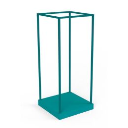 Vitrine Cage 6ISA - 70x70x163cm komplett schwarz Spiegelwand