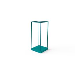 Vitrine Cage 6ISA - 70x70x163cm komplett weiss Spiegelwand