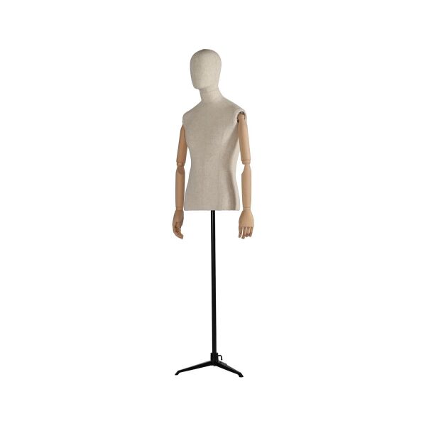 CLOTH Herrenbüste Natur mit Armen und Dreinein schwarz