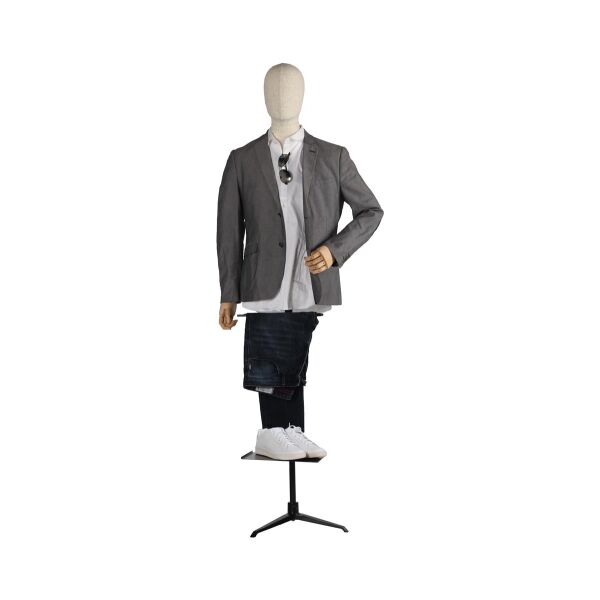 CLOTH Herrenbüste Natur mit Armen und Dreinein schwarz