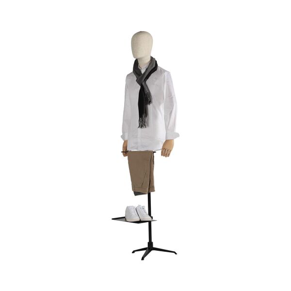 CLOTH Herrenbüste Natur mit Armen und Dreinein schwarz