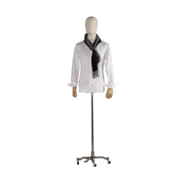 CLOTH Herrenbüste Natur mit Armen und Roll-Standfuß