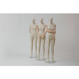 CLOTH Schaufensterfigur Dame MSD1 mit Stoffüberzug, inkl. Glasboden, Fuß- und Wadendorn