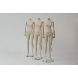 CLOTH Schaufensterfigur Dame MSD1 mit Stoffüberzug, inkl. Glasboden, Fuß- und Wadendorn