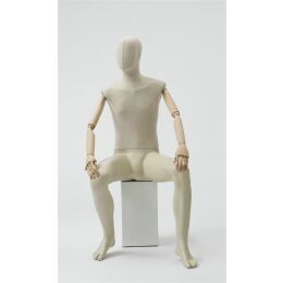 CLOTH Schaufensterfigur Herr MSU3 sitzend mit Stoffüberzug, ohne Podest