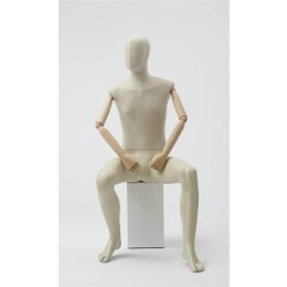CLOTH Schaufensterfigur Herr MSU3 sitzend mit Stoffüberzug, ohne Podest