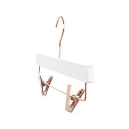 LOTUS Kleiderbügel weiss rosegold, L36cm, HPC36_WH_RG