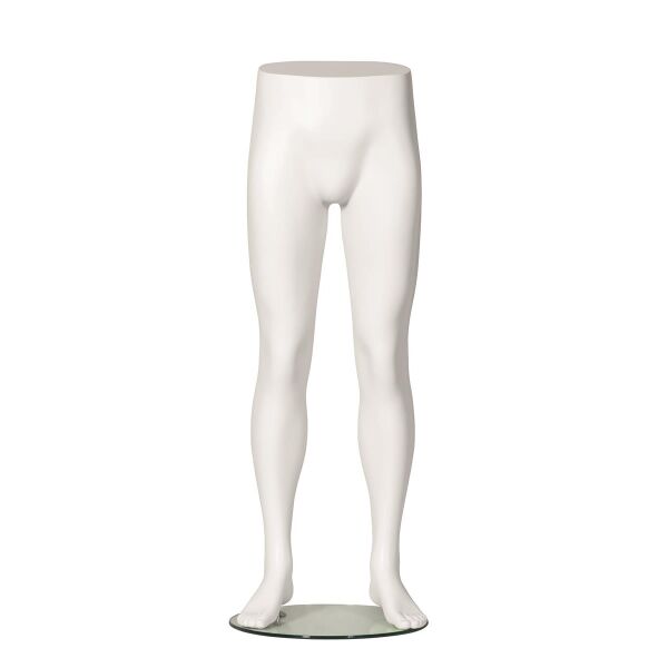 PREMIUM Herren-Hosenformer 108924 Weiß, inkl. Glasbodenplatte Fuß- und Wadenstanddorn
