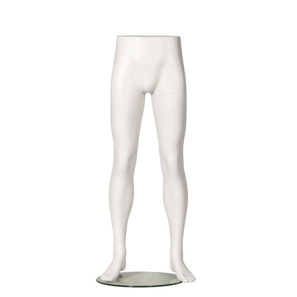 PREMIUM Herren-Hosenformer 108919 Weiß, inkl. Glasbodenplatte mit Fuß- und Wadenstanddorn