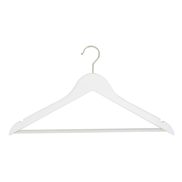 LOTUS Kleiderbügel weiss, L44 cm mit Hosenbügel, HTPAS44_WH_N