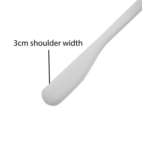 LOTUS Kleiderbügel weiss, L44cm, Haken vernickelt, HS344_WH_N