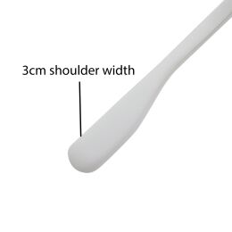 LOTUS Kleiderbügel weiss, L44cm, Haken vernickelt, HS344_WH_N