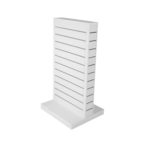 Gondola Slatwall Furniture, T-Shape, incl. castors, white