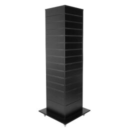 Tower Gondola, Slatwall Furniture, 60x60x170 cm, black incl. wheels