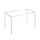 SQUARE Tisch-Struktur 120x60xH90cm TAV120 für Glas- oder Holzplatten