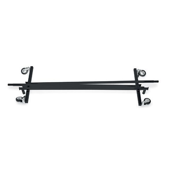 BLACK Kleiderständer, klappbar, verstellbar, mit Rollen Ø 8 cm und Bremsen, Schwarz