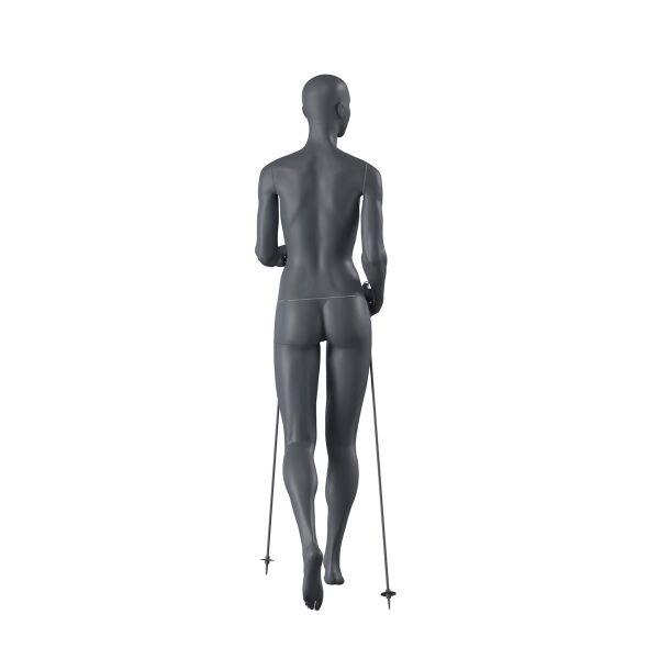 Top-Sports F161 Damen-Schaufensterfigur, Sport Walking, inkl. Standplatte mit Wadendorn, Graphitgrau RAL 7024