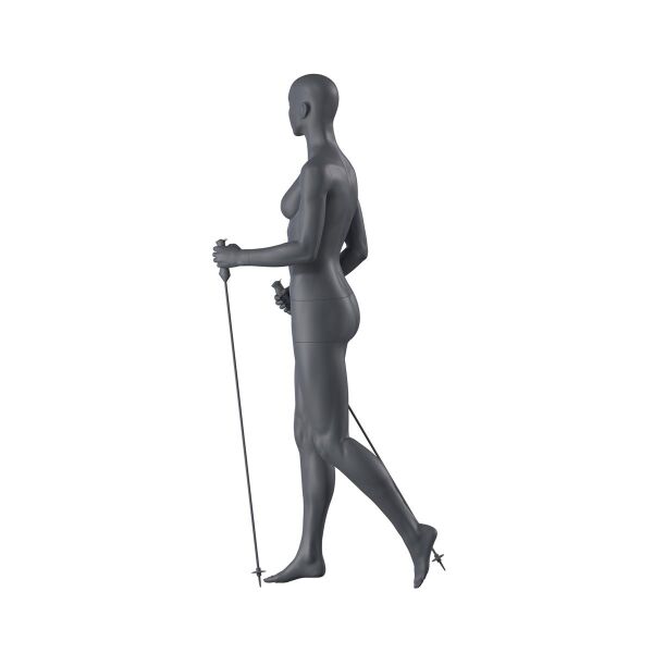 Top-Sports F161 Damen-Schaufensterfigur, Sport Walking, inkl. Standplatte mit Wadendorn, Graphitgrau RAL 7024