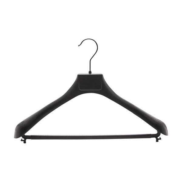 ECO Kleiderbügel mit Steg CAS aus Kunststoff, schwarz 42 cm CA42S