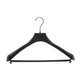 ECO Kleiderbügel mit Steg CAS aus Kunststoff, schwarz 42 cm CA42S