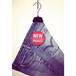 ECO Jeans-Clip Kleiderbügel (PJ) schwarz verzinkt