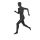 Miet-Damenfigur TOP-SPORTS, Runnerin F08, Graphitgrau ikl. Metllbodenplatte und Wadendorn