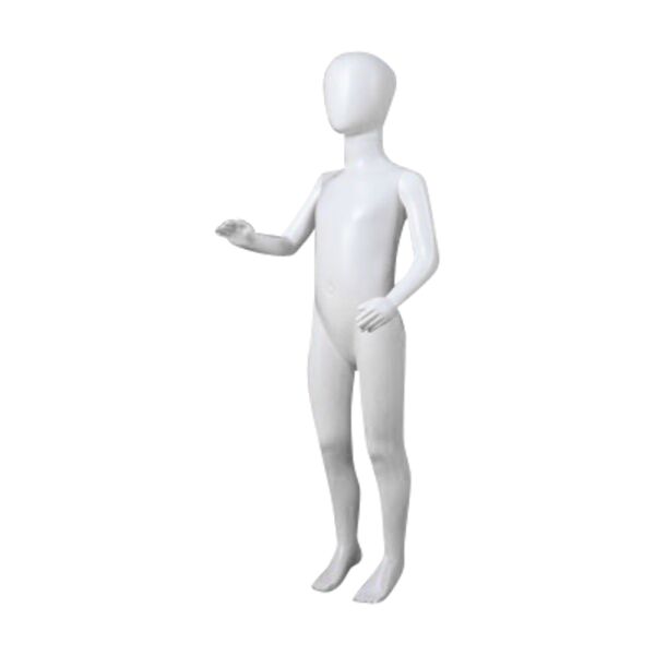 MAGIC Kinderfigur mit Magnet C12 Kind, Höhe 113cm, Weiß. inkl. Metallbodenplatte mit Wadendorn