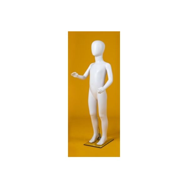 MAGIC Kinderfigur mit Magnet C12 Kind, Höhe 113cm, Weiß. inkl. Metallbodenplatte mit Wadendorn
