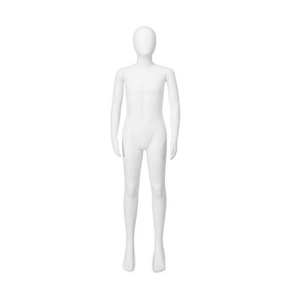 MAGIC Kinderfigur mit Magnet C9 Kind, Höhe 137cm, Weiß. inkl. Metallbodenplatte mit Wadendorn