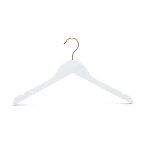 LOTUS Kleiderbügel weiss gold, L41cm, HT41_WH_GO