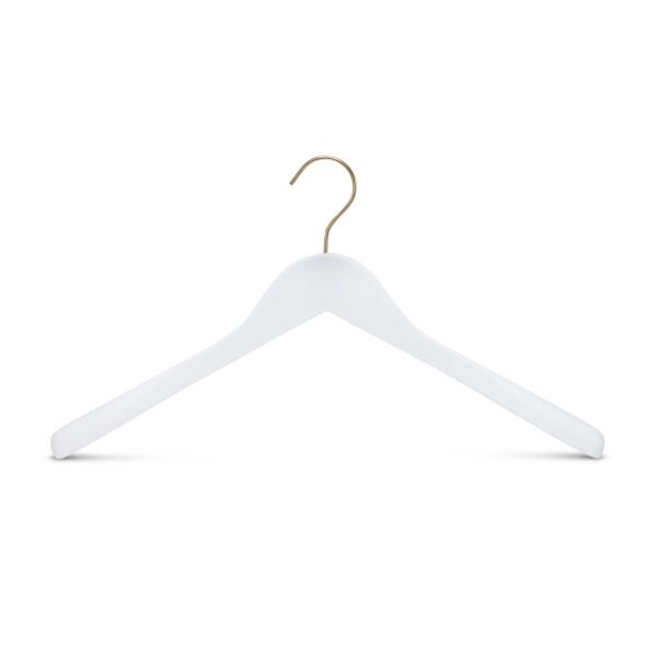 LOTUS Kleiderbügel weiss gold, L41cm, HS341_WH_GO