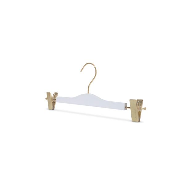 LOTUS Kleiderbügel Hosenbügel weiss gold, L34cm, HPC34_WH_GO