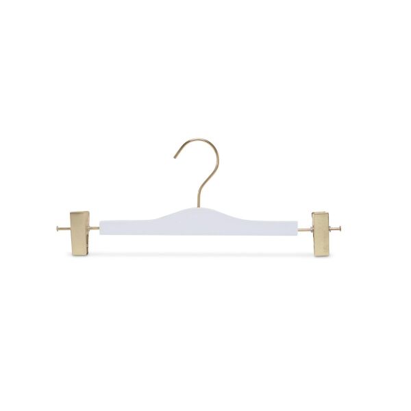 LOTUS Kleiderbügel Hosenbügel weiss gold, L34cm, HPC34_WH_GO