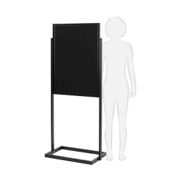 Rental display ECO 1, two-sided, size DIN A1, black