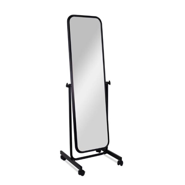 Miet-Spiegel mit Rollen, Schwarz, TF-523D-50_BL (50xh160cm)